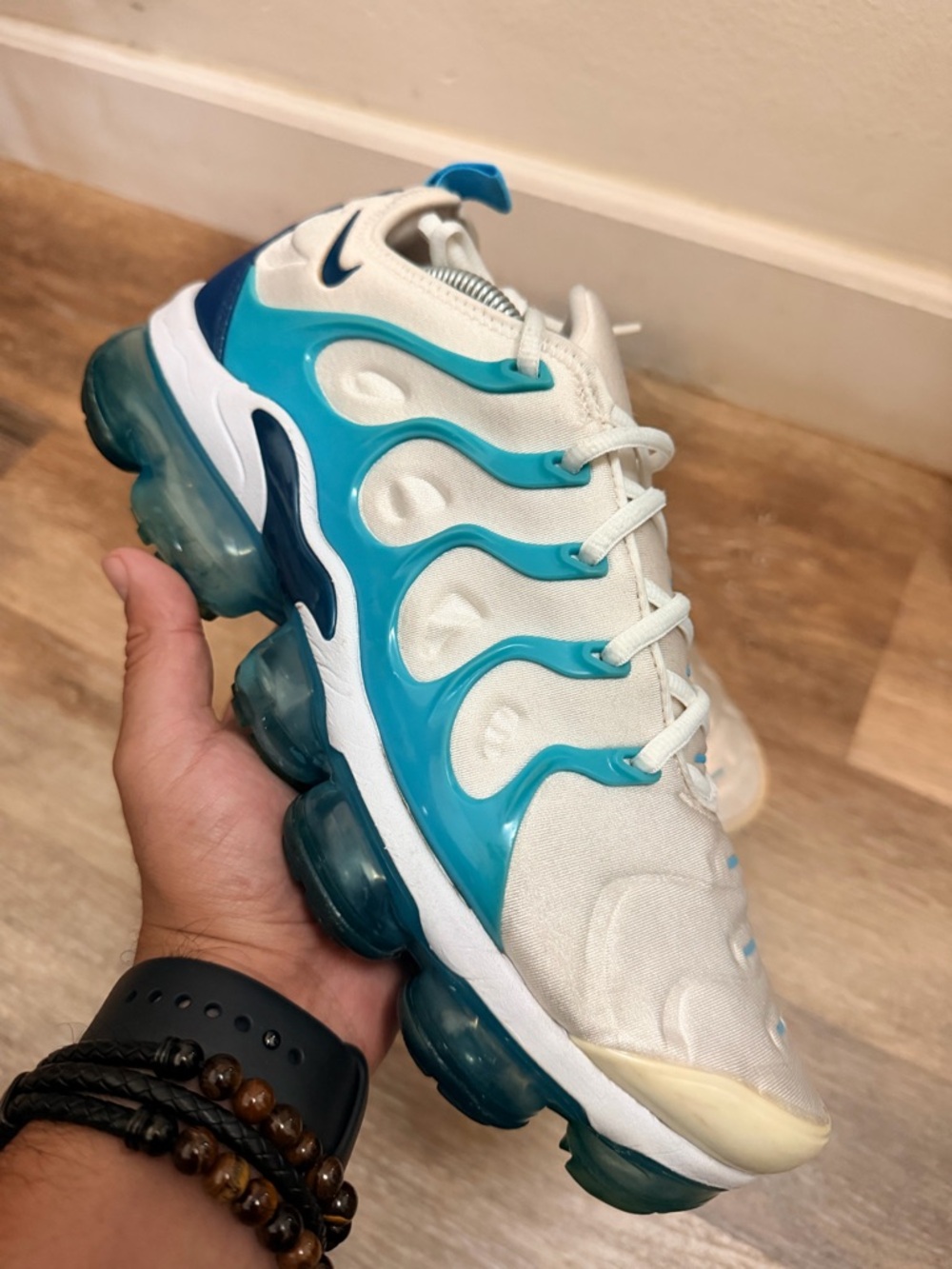 Nike Air Vapormax Plus Blue Force Shoes Men Size 11 White Running Lace Sneakers